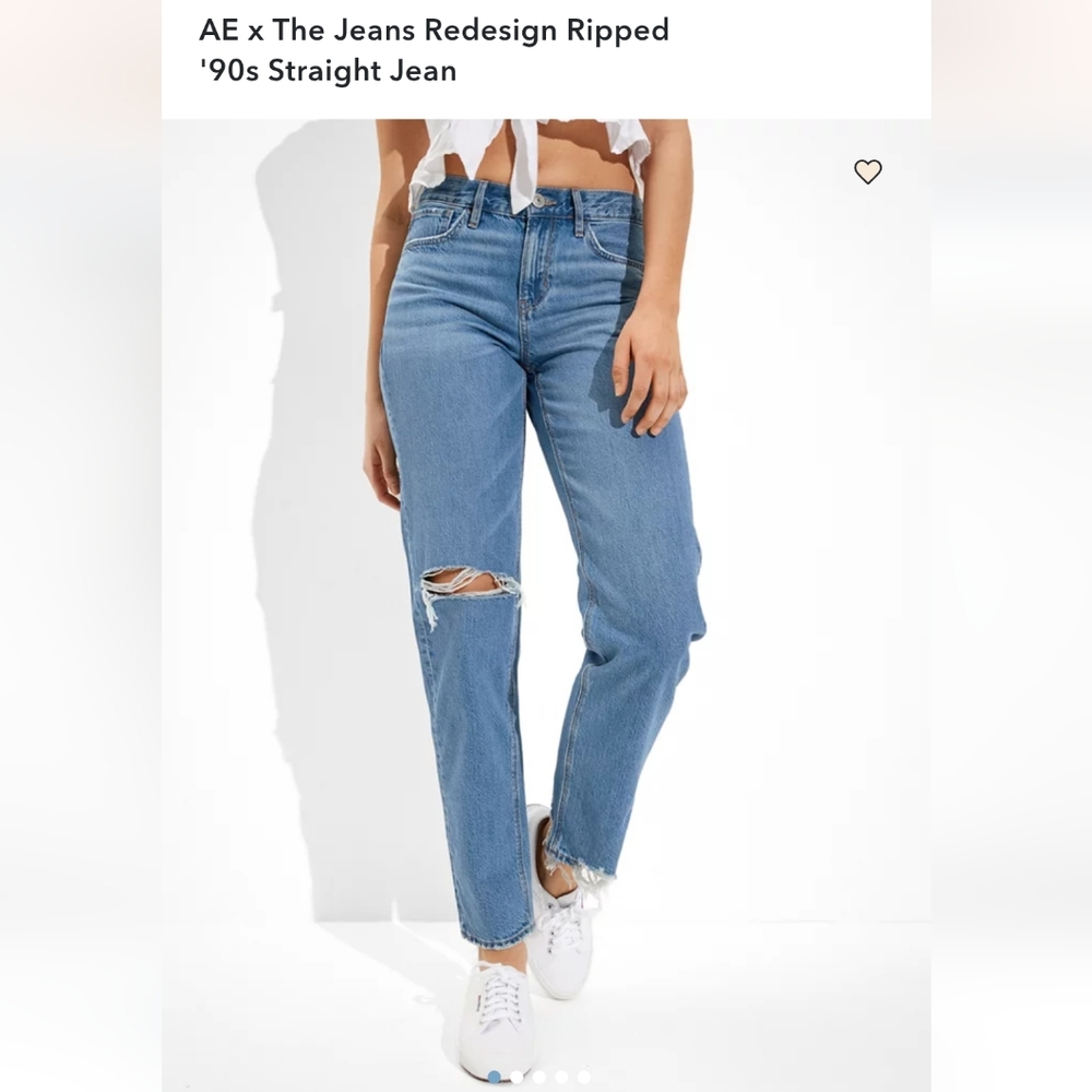 American Eagle Outfitters Light Blue Straight Leg Jeans